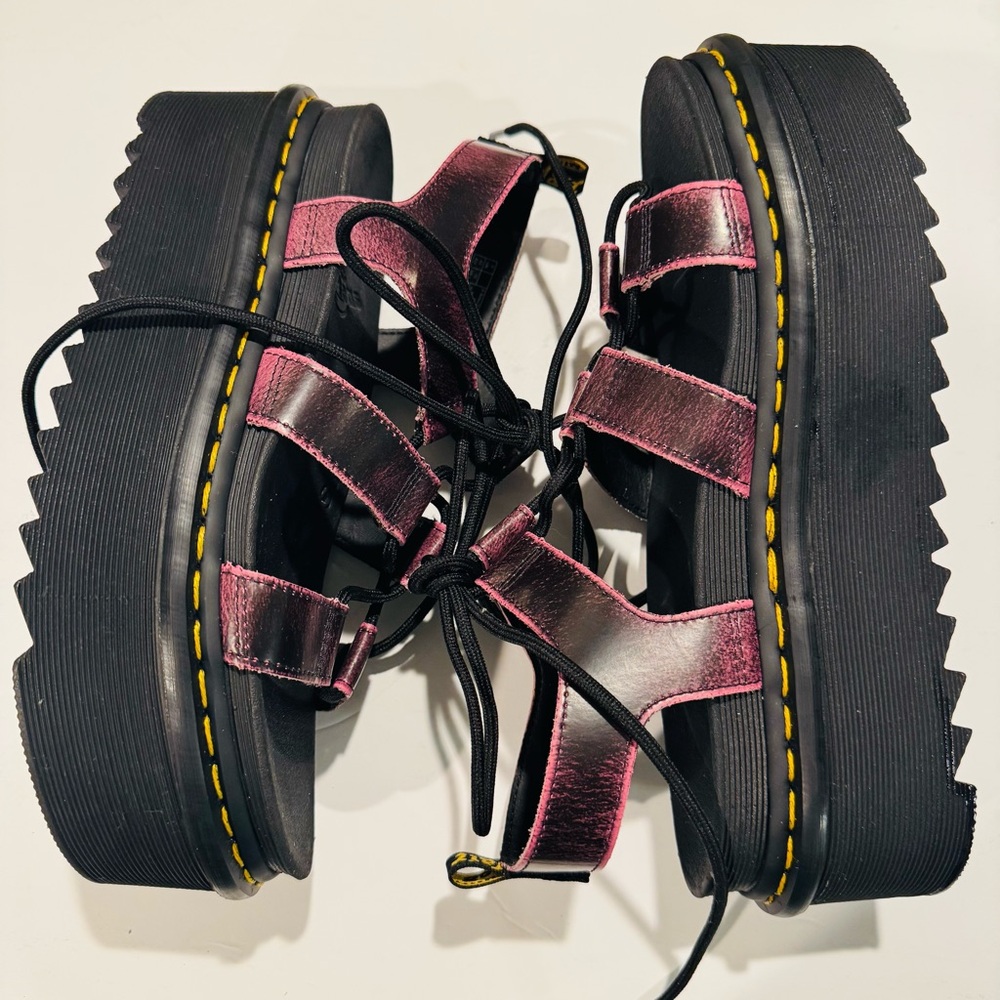 Dr. Marten Nartilla Purple Flatform Sandals Size 10 - Picture 9 of 16